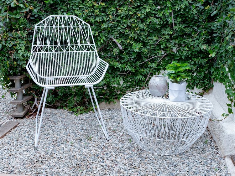 Bend Goods Outdoor Farmhouse Galvanized Iron White Lounge Set