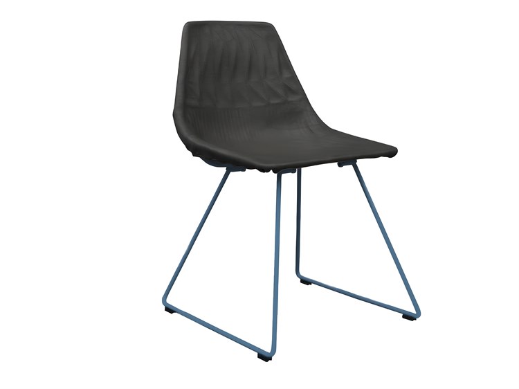 Bend Goods Outdoor Lucy Dining Chair Leather Saddle Pad in Black