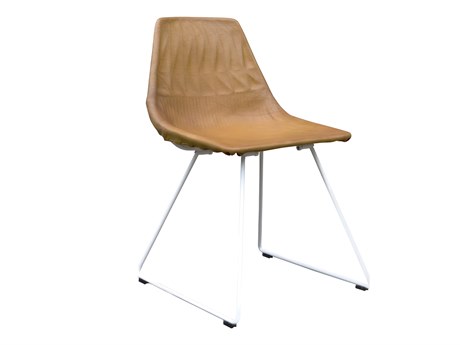 Bend Goods Outdoor Lucy Dining Chair Leather Saddle Pad in Camel