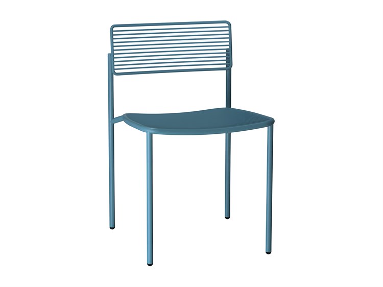 Bend Goods Outdoor Rachel Peacock Blue Iron Dining Chair