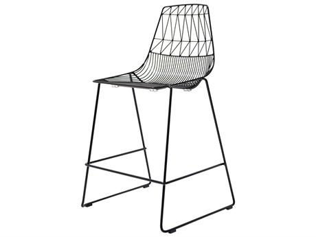 Bend Goods Outdoor Lucy Galvanized Iron Black Counter Stool