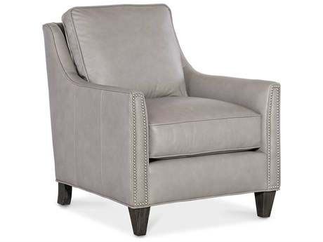 Bradington Young Christopher Gray Leather Accent Chair