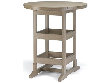 Breezesta Recycled Plastic 36'' Round Bar Height Table