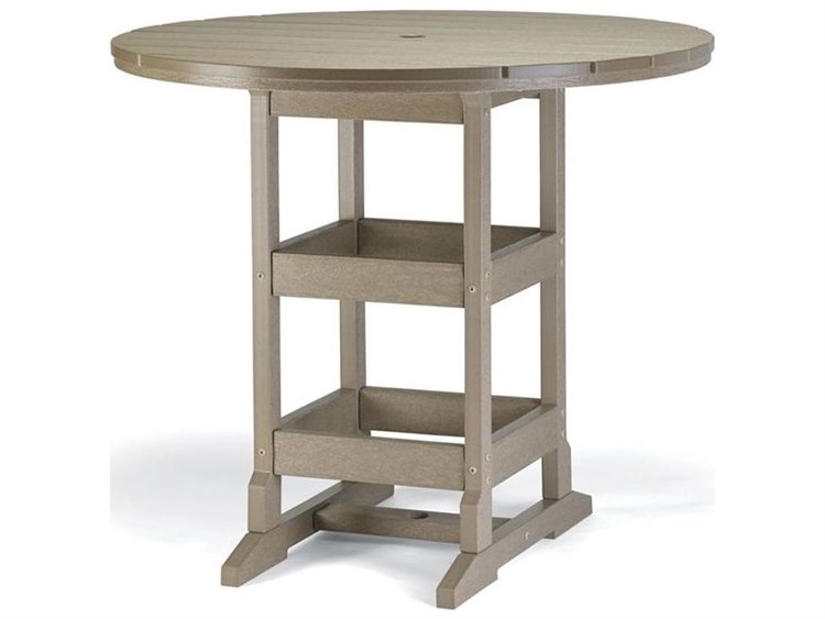 Breezesta Recycled Plastic 48'' Round Bar Height Table