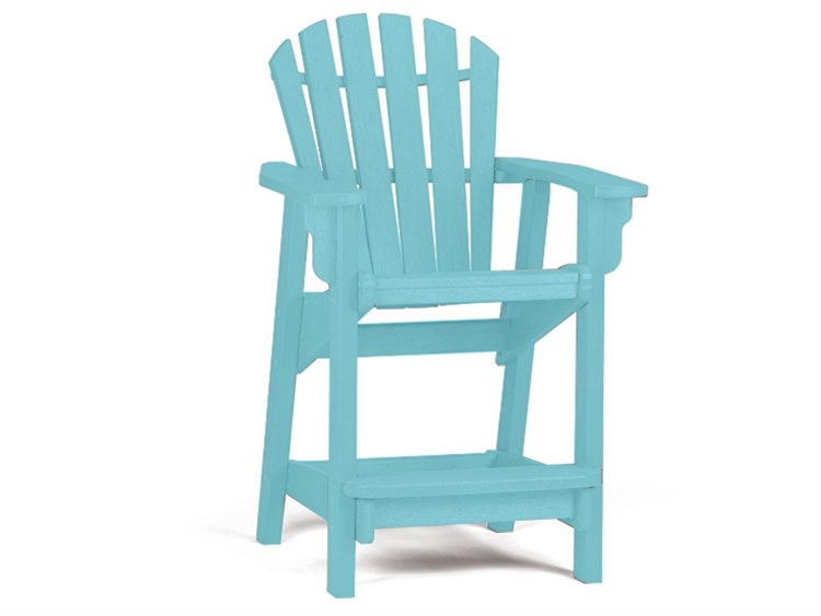Breezesta Quick Ship Coastal Recycled Plastic Counter Chair