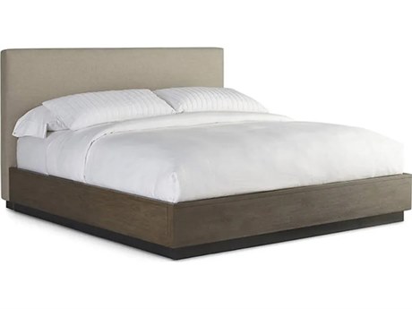 Brownstone Baldwin Latte Bronze Brown Teak Wood King Platform Bed