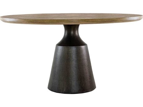 Brownstone Diego Round Wood Chair Bronze Dining Table
