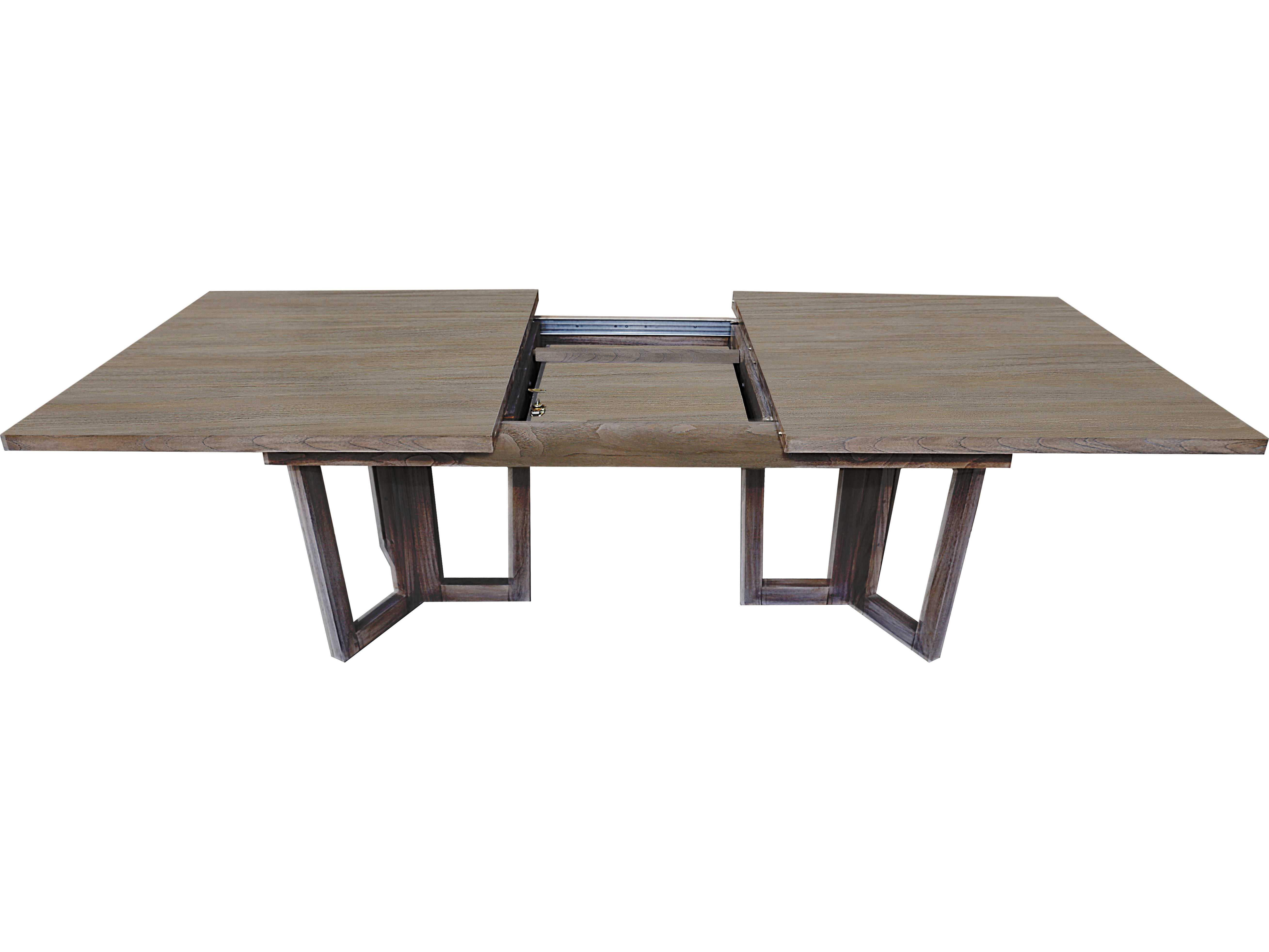 Brownstone Furniture Palmer Driftwood 80100'' Wide Rectangular Dining Table with Extension