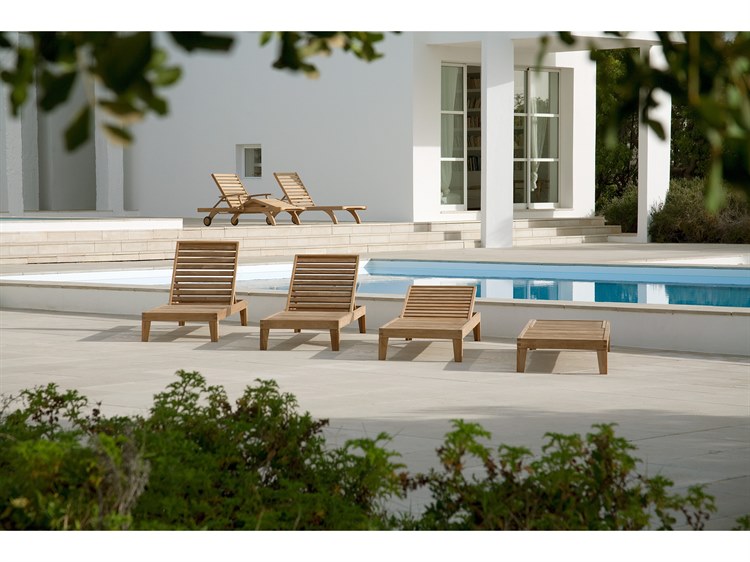 Barlow Tyrie Capri Base Lounger - Natural Teak 2
