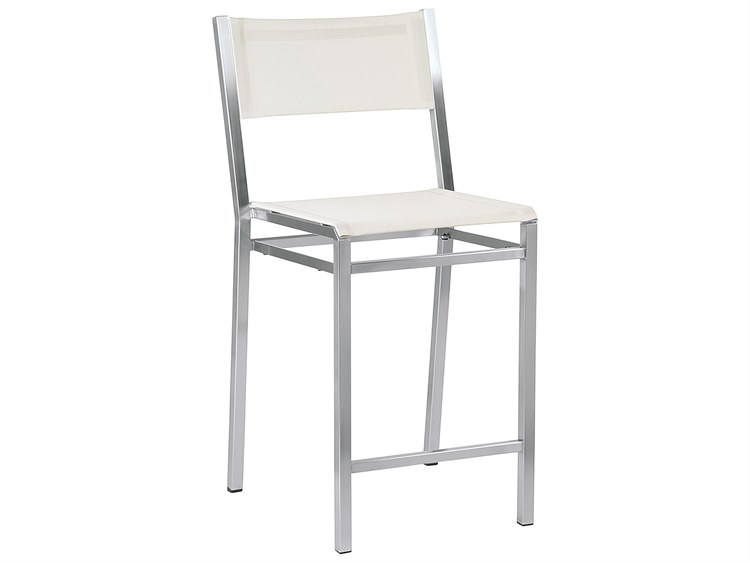 Barlow Tyrie Equinox Counter Stool - Pearl Textilene Sling