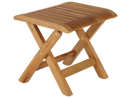 Barlow Tyrie Ascot Footstool / Side Table - Natural Teak