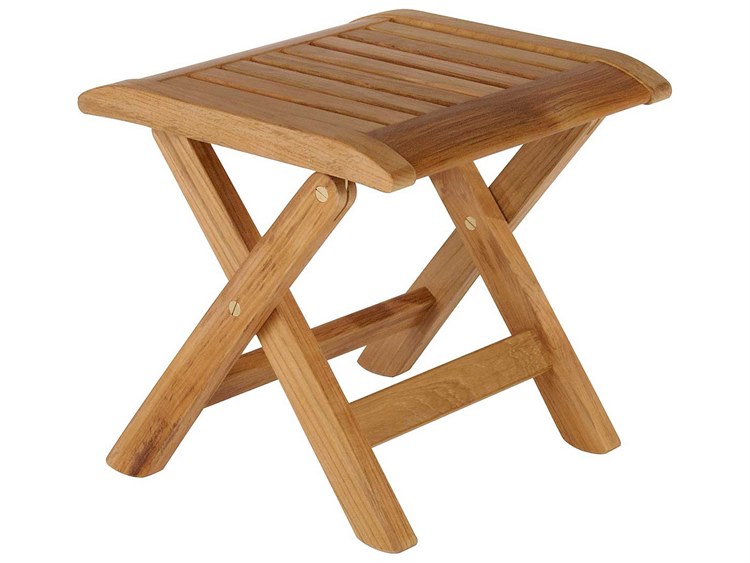 Barlow Tyrie Ascot Footstool / Side Table - Natural Teak