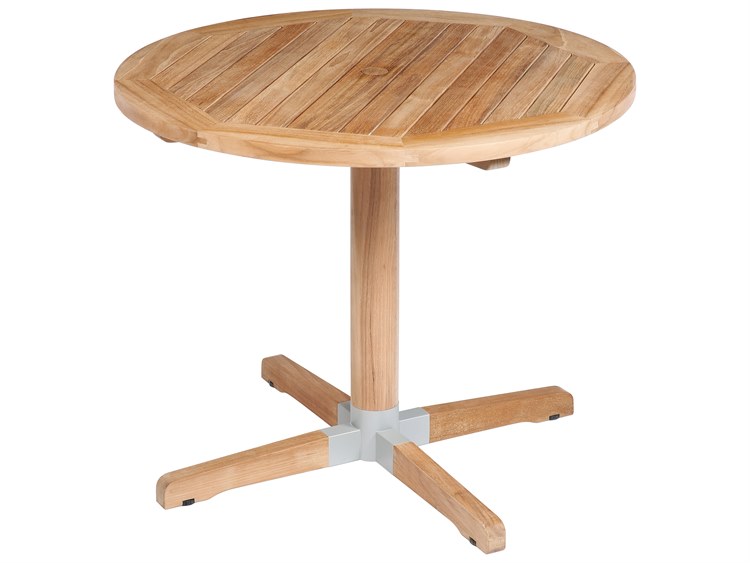Barlow Tyrie Bermuda Pedestal Dining Table - Natural Teak