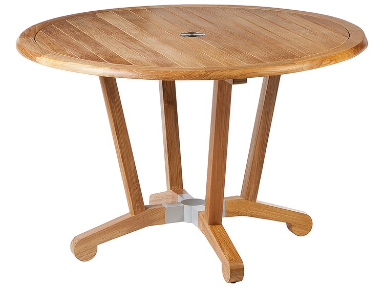 Barlow Tyrie Chesapeake Round Dining Table - Natural Teak