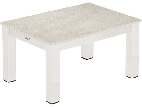 Arctic White Powder Coated Stainless Steel Frame / Frost Ceramic Top