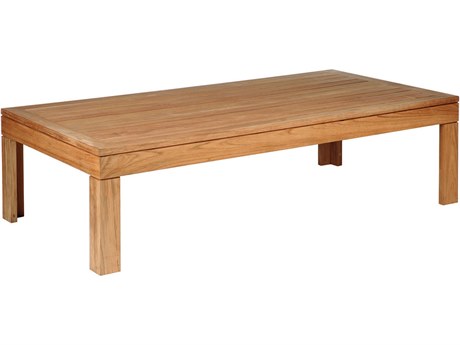 Barlow Tyrie Linear Coffee Table - Natural Teak - 59"W x 30"D x 16"H