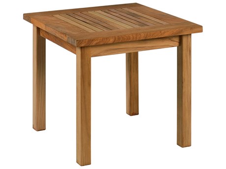 Barlow Tyrie Monaco Side Table - Natural Teak - 17" Wide