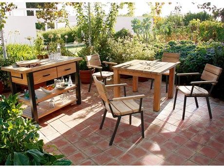 Barlow Tyrie Titan Aluminum Dining Set