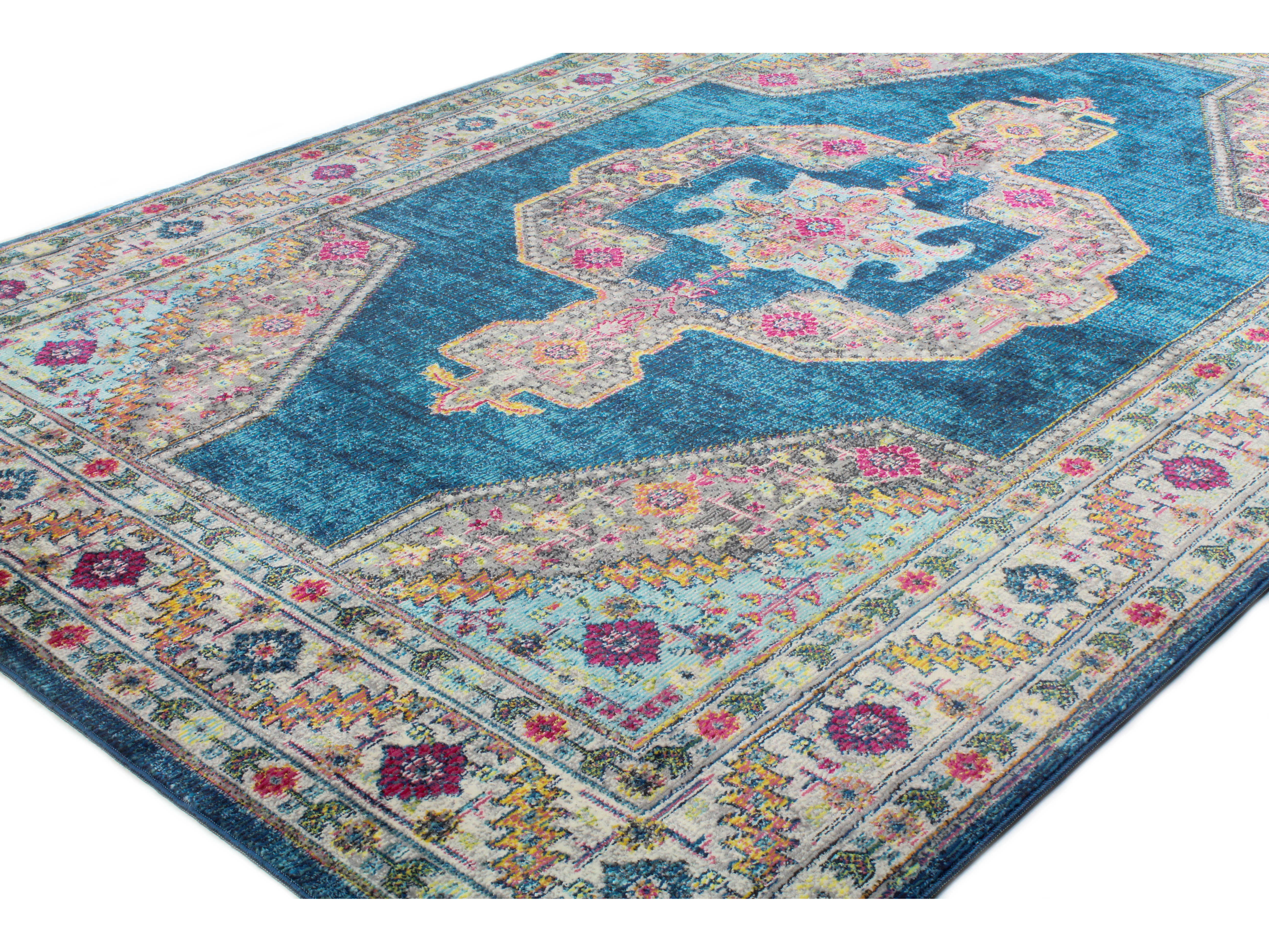 Bashian Rugs Charleston Azure Rectangular Area Rug BSHC186AZR101
