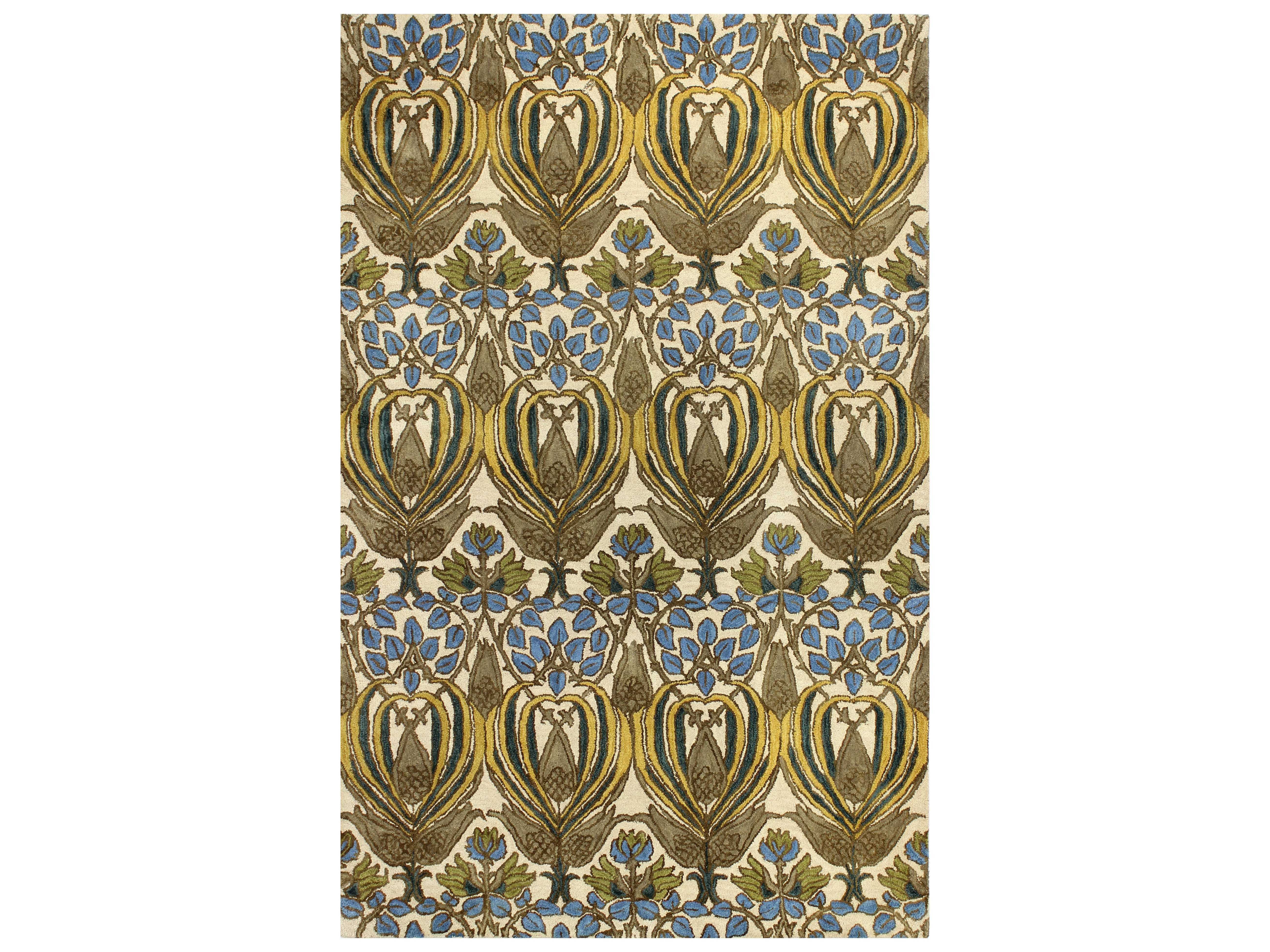 Bashian Rugs Wilshire Rectangular Ivory Area Rug | BSHR128IVHG135