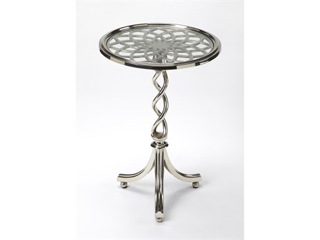 Butler Isidora Round Glass Modern Expressions End Table