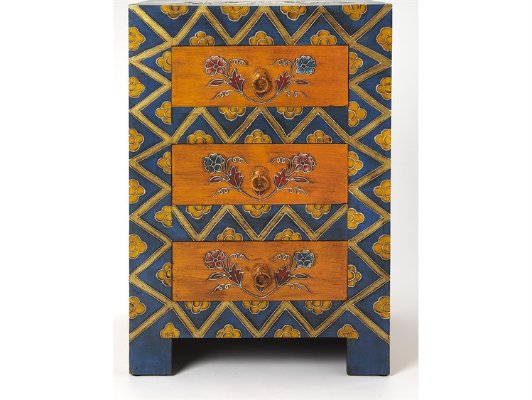 Photos - Wardrobe Butler Dharma Artifacts Blue Solid Wood Accent Chest 1173290 