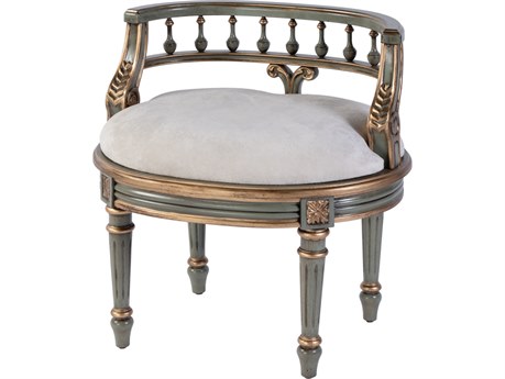 Butler Hathaway Royal Pastel Green Upholstered Vanity Seat