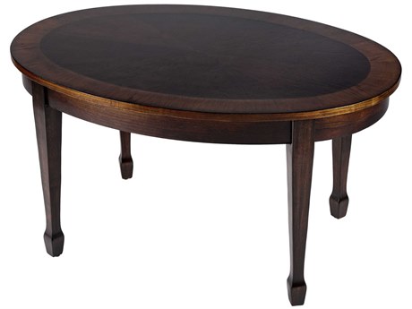 Butler Clayton Oval Wood Cherry Nouveau Coffee Table