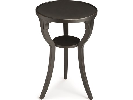 Butler Dalton Round Wood Black Licorice End Table