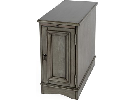 Butler Harling Rectangular Wood Silver Satin End Table