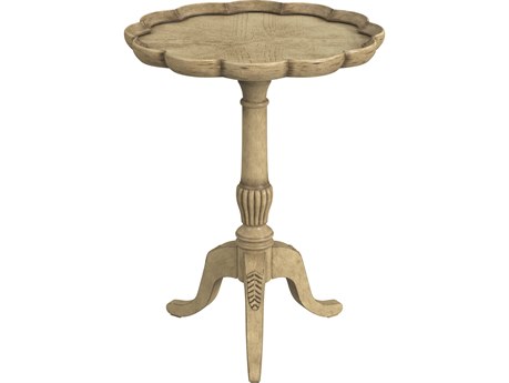 Butler Dansby Round Wood Antique Beige End Table