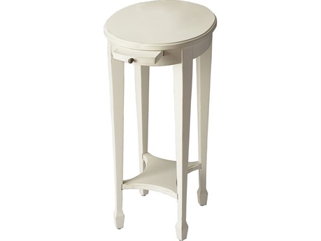 Butler Arielle Oval Wood Cottage White End Table