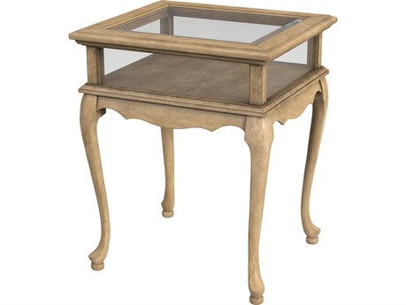 Butler Burton Rectangular Glass Antique Beige End Table