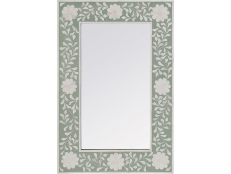 Butler Vivienne Green Bone Rectangular Wall Mirror