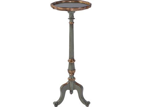 Butler Chatsworth Round Wood Royal Pastel Green End Table