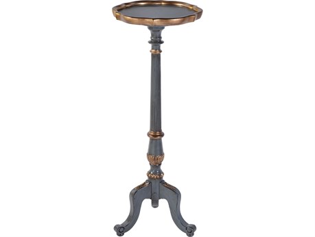 Butler Chatsworth Round Wood Royal Pastel Blue End Table