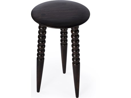 Butler Fluornoy Round Wood Chocolate End Table