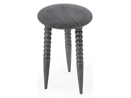 Butler Fluornoy Round Wood Gray End Table