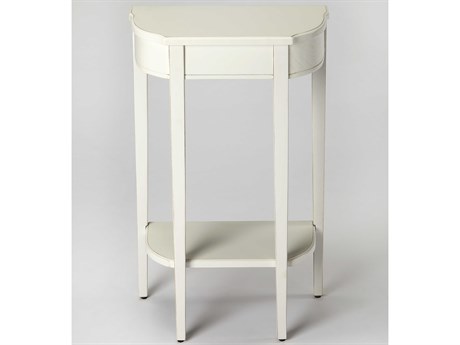 Butler Wendell Demilune Wood Cottage White Console Table