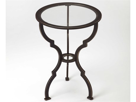 Butler Yvonne Round Glass Metalworks End Table
