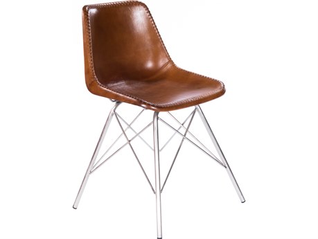 Butler Inland Brown Leather Armless Dining Chair