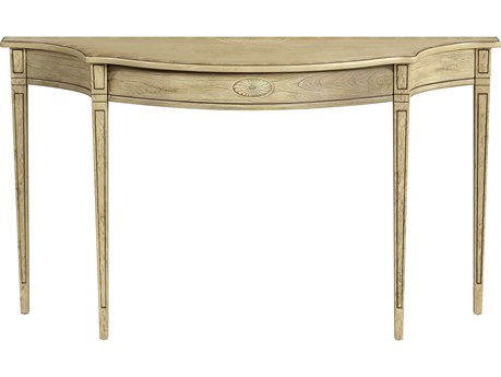 Butler Chester Demilune Wood Antique Beige Console Table
