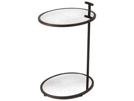 Butler Ciro Oval Mirror Bronze End Table