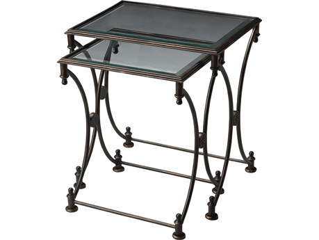 Butler Beverly Rectangular Glass Metalworks End Table