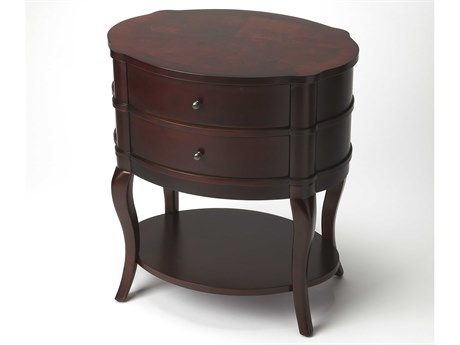 Butler Jarvis Oval Wood Cherry End Table