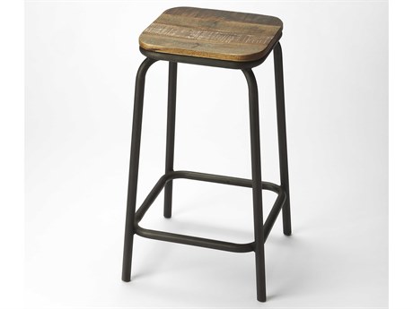Butler Portage Industrial Chic Mango Wood Bar Stool