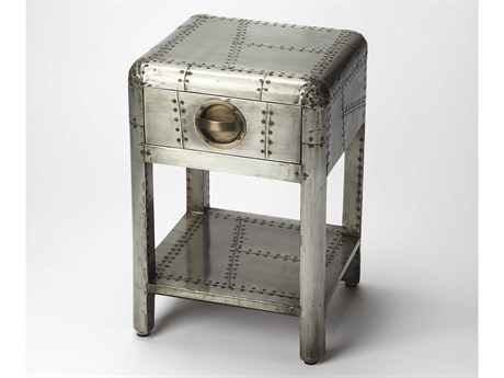 Butler Midway Square Metal Industrial Chic End Table
