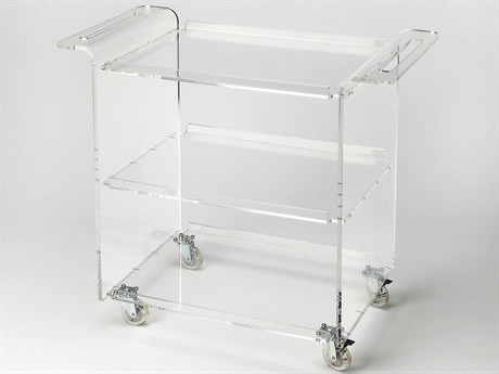 Butler Crystal Clear Acrylic Bar Cart
