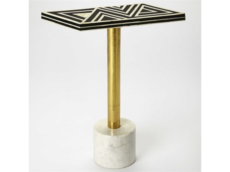 Butler Draper Rectangular Black Bone Inlay End Table