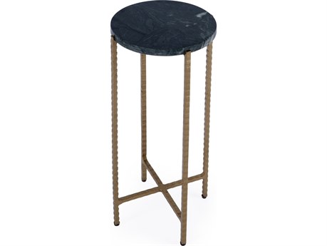 Butler Nigella Round Green Marble End Table